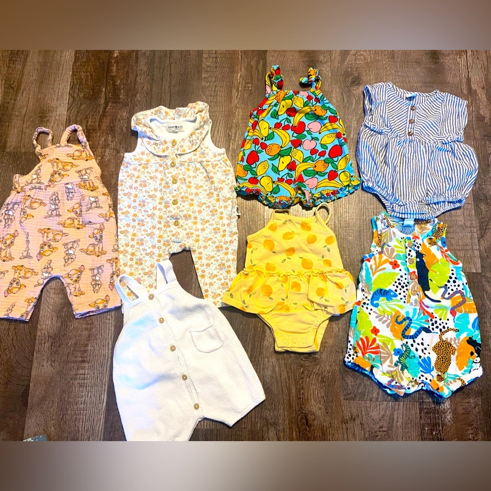 Baby girl summer rompers